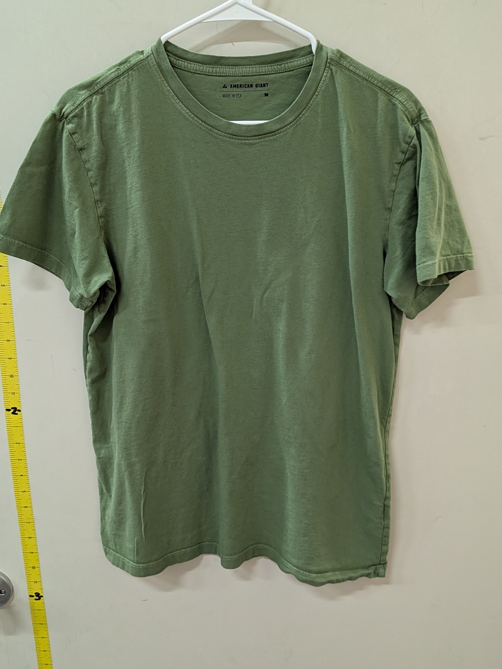 American Giant Men’s Olive Crewneck Short Sleeve Tee